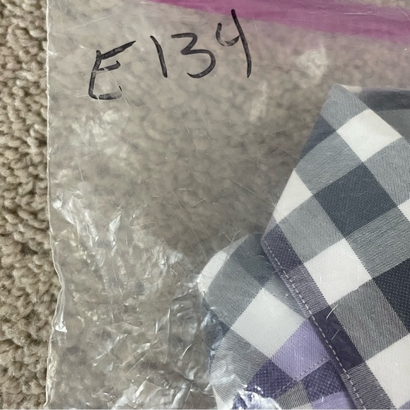 St. Croix Shirt Mens 2XL Plaid Button Colorful Work Office Prep Purple Gray E135 - Picture 9 of 9